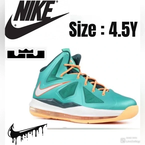 🌴🔥Nike LeBron X Miami Dolphins - Picture 1 of 9